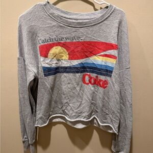 Coca Cola Graphic Cropped Long Sleeve T-Shirt Women’s Medium